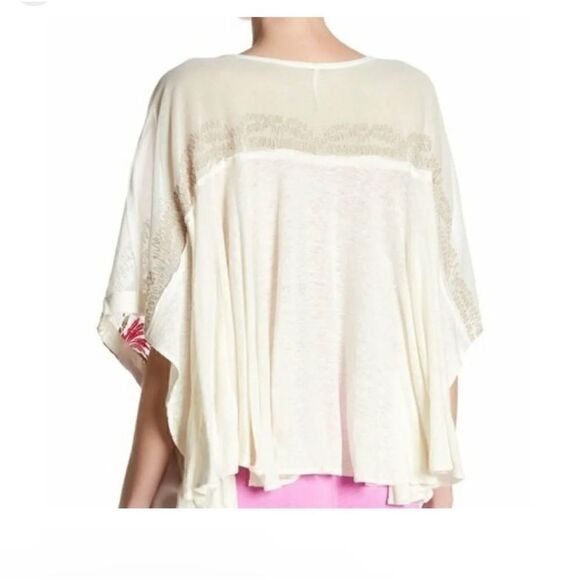 Free people Love Letter tree 3/4 length kimono sleeves S - Picture 6 of 7